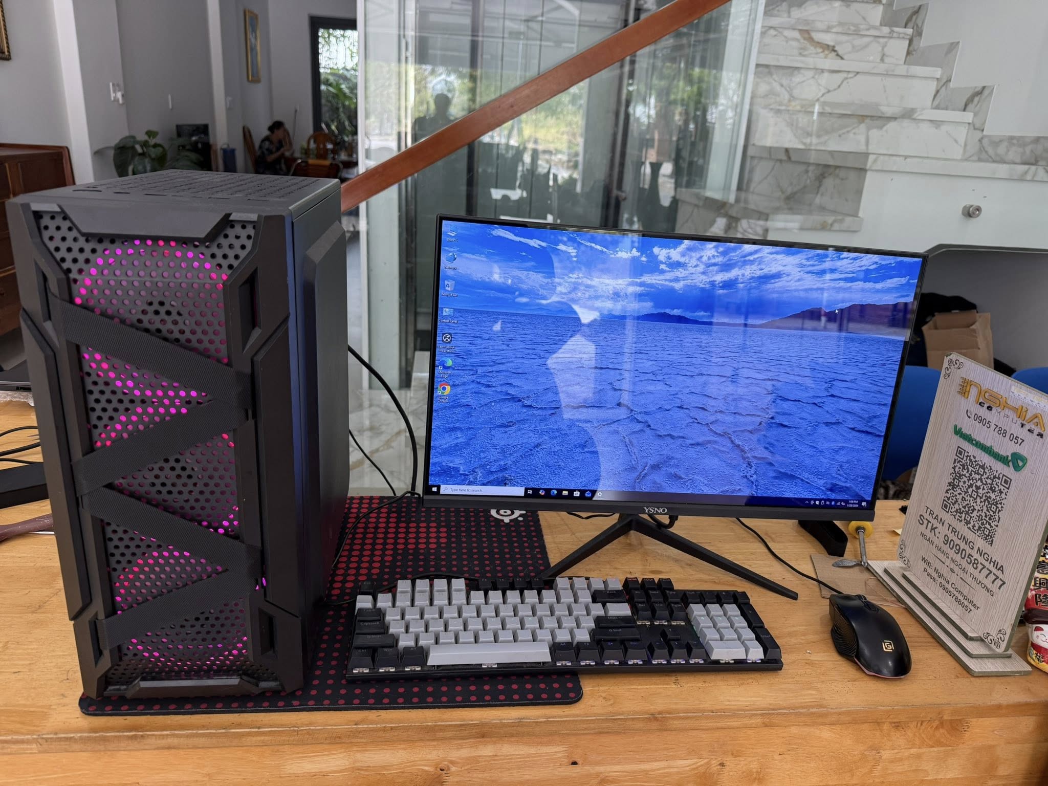 Bộ PC Gaming i5 12400F/B760/16G/500G/RX6500XT/24 inch